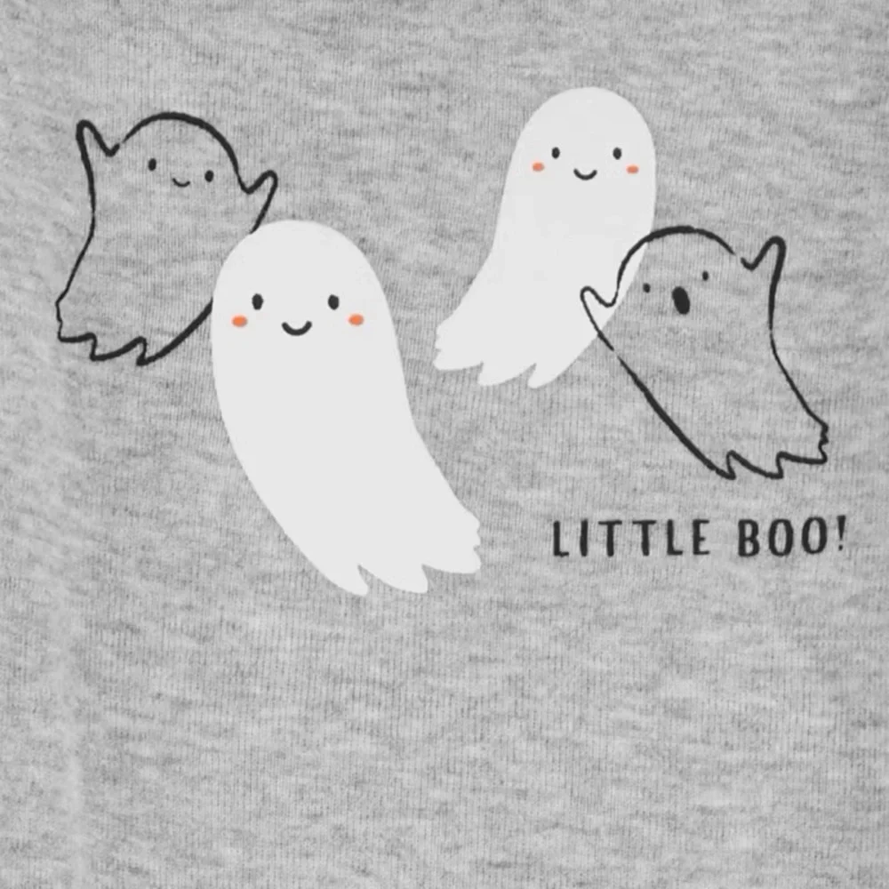 Carter's Just One You nwt 2pc Ghost Top & Bottom Set - Black/Gray Halloween